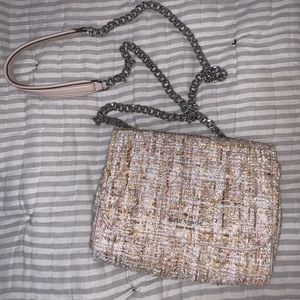 Kate Spade Mini Quilted Tweed Crossbody Bag Pink